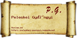 Peleskei Gyöngyi névjegykártya