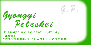 gyongyi peleskei business card